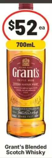 IGA Grant's Blended Scotch Whisky offer