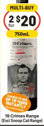IGA 19 Crimes Shiraz offer