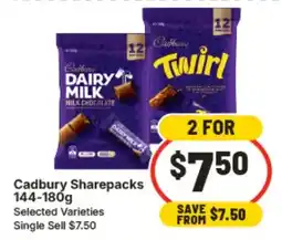 IGA Cadbury Sharepacks Selected Varieties offer