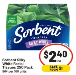 IGA Sorbent Silky White Facial Tissues offer