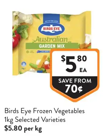 Birds Eye Frozen Vegetables Selected Varieties