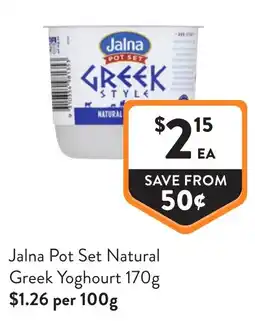 Foodworks Jalna Pot Set Natural Greek Yoghourt offer