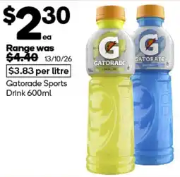 Woolworths Gatorade Sports Drink offer