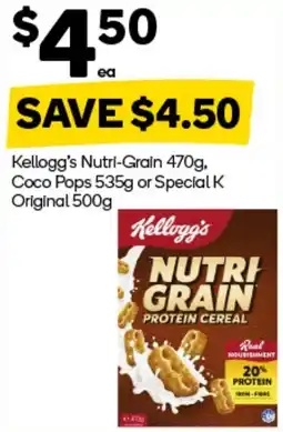 Woolworths Kellogg's Nutri-Grain offer