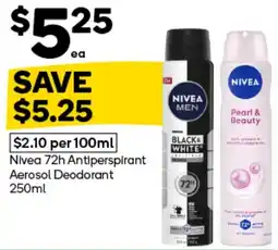 Woolworths Nivea 72h Antiperspirant Aerosol Deodorant offer