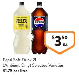 Foodworks Pepsi Soft Drink 2l offer