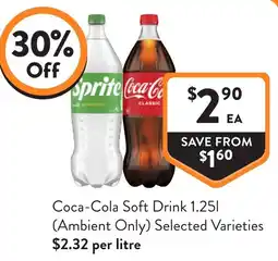 Foodworks Coca-Cola Soft Drink offer