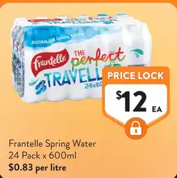 Foodworks Frantelle Spring Water offer