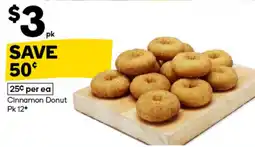 Woolworths Cinnamon Donut offer