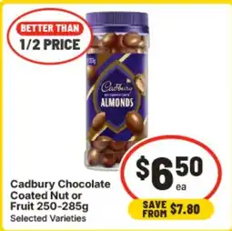 IGA Cadbury Chocolate Coated Nut or Fruit offer
