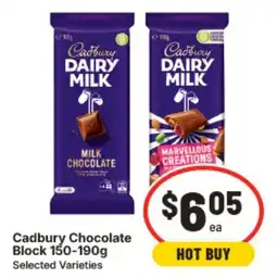 IGA Cadbury Chocolate Block offer