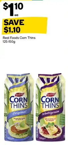 Woolworths Real Foods Corn Thins offer