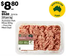 Woolworths Australian Pork Mince offer