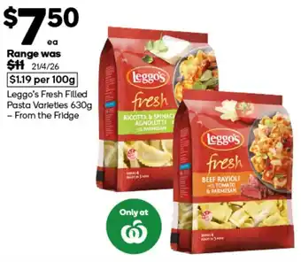 Leggo's Fresh Filled Pasta Varieties