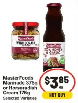 IGA MasterFoods Marinade or Horseradish Cream offer