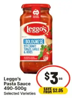 IGA Leggo's Pasta Sauce offer