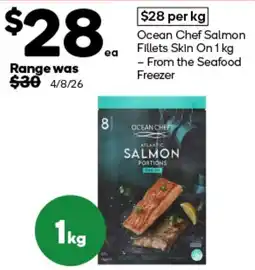Woolworths Ocean Chef Salmon Fillets Skin On offer
