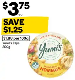 Woolworths Yumi's Dips Traditional Hommus offer