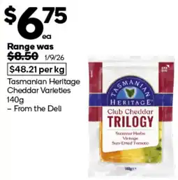 Woolworths Tasmanian Heritage Club Cheddar Trilogy offer