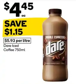 Woolworths Dare Iced Coffee offer