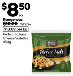 Woolworths Perfect Italiano Cheese Varieties offer