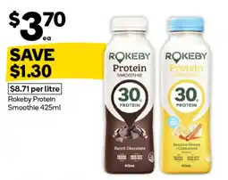 Woolworths Rokeby Protein Smoothie offer
