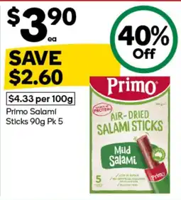 Woolworths Primo Salami Sticks offer