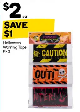 Woolworths Halloween Warning Tape offer
