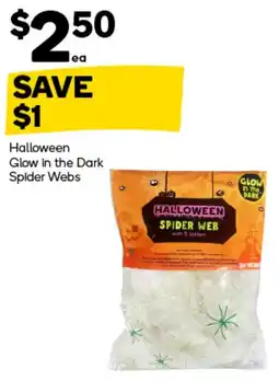 Woolworths Halloween Glow in the Dark Spider Web offer