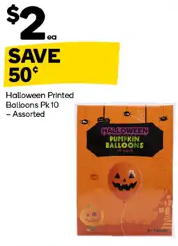 Woolworths Halloween Printed Balloons offer
