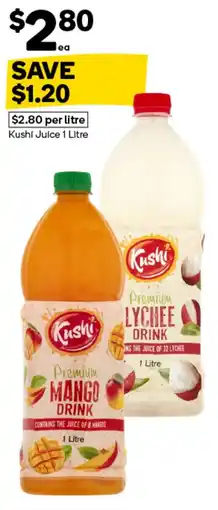 Woolworths Kushi Juice 1 Litre offer