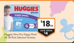 Foodworks Huggies Ultra Dry Nappy Pants offer