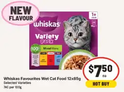 IGA Whiskas Favourites Wet Cat Food offer