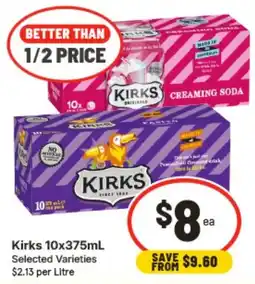 IGA Kirks 10x375mL Selected Varieties offer