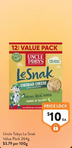 Foodworks Uncle Tobys Le Snak offer