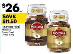 Woolworths Moccona Freeze Dried Coffee offer
