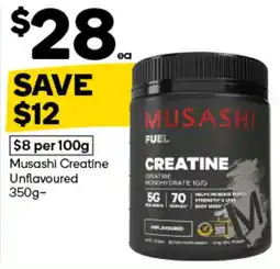 Woolworths Musashi Creatine Unflavoured offer