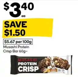 Woolworths Musashi Protein Crisp Bar offer