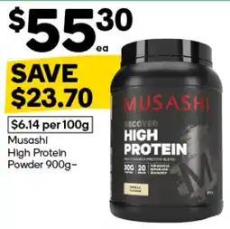 Woolworths Musashi High Protein Powder offer