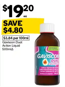 Woolworths Gaviscon Dual Action Liquid offer