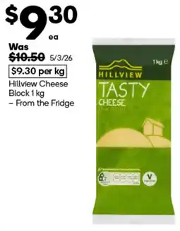 Woolworths Hillview Cheese Block offer