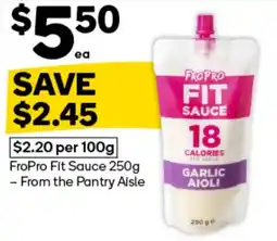 Woolworths FroPro Fit Sauce Garlic Aioli offer