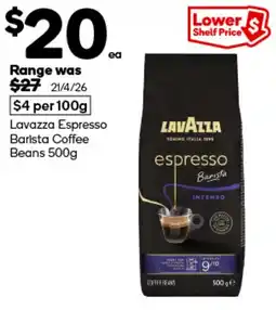 Woolworths Lavazza Espresso Barista Coffee Beans offer
