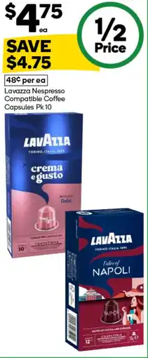 Woolworths Lavazza Nespresso Compatible Coffee Capsules offer