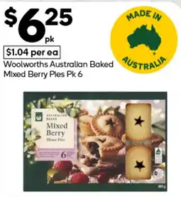 Woolworths Woolworths Australian Baked Mixed Berry Pies offer