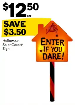 Woolworths Halloween Solar Garden Sign offer