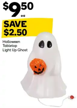 Woolworths Halloween Tabletop Light Up Ghost offer