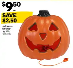 Woolworths Halloween Tabletop Light Up Pumpkin offer