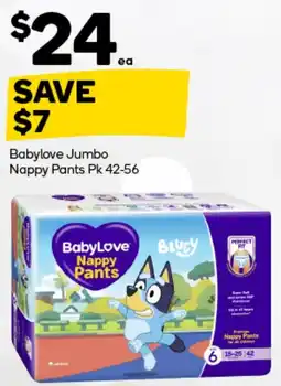 Woolworths Babylove Nappy Pants offer