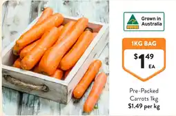 Foodworks Pre-Packed Carrots offer